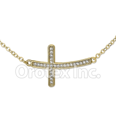 N 003 Gold Layered CZ Necklace